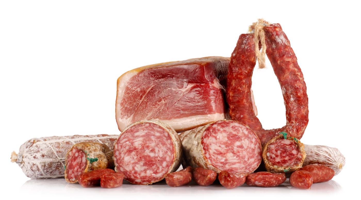 Wurst und Schinken